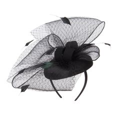 Horsehair Net Crown FascinatorMade of 100% wool.One size fits most women with a flexible headband, fitting up to XL.Adult/Woman.Headband measures 0.5 - 0.8 inches wide.Crown measures 6.5 x 6.5 inches.Hand wash only.Imported. Horsehair accented fancy fascinator for ladies' special outings.Headband is flexible.Crown is attached on top of headband.Horsehair fascinator detailed with a net and feathers is featured on top of crown.Our gorgeous hair fascinator can be worn to weddings, garden outings, t Dressy Hats, Fascinator Hairstyles, Tea Parties, Horse Hair, Kentucky Derby, Gorgeous Hair, Fascinator, Feathers, Hand Wash