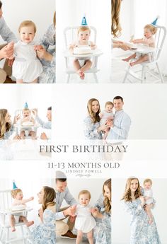 a family celebrating their first birthday together