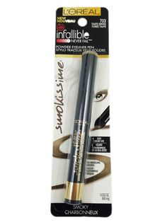 L'Oreal Paris Infallible Smokissime Powder Eyeliner, Taupe Smoke 703, 0.032 Ounce Powder Eyeliner, Powdered Eyeliner, Loreal Paris Infallible, Face Products, L Oreal, Intense Colors, Loreal Paris, Eyeliner, Paris