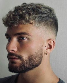 Men Haircut Styles Short Curly, Curly And Wavy Hairstyles Men, Mens Same Length Haircut, Short Men Curly Haircut, Wavy Perm Men Short Hair, Short Curly Haircuts Men Fade, Mens Curly Fade, Men’s Perm Hairstyles