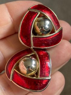 Vintage 1970s clip on earrings gold tone , good strong clips red enamel fronts. Will come sanitised Enamel Earrings, Vintage 1970s, Earrings Gold, Clip On, Clip On Earrings, Favorite Jewelry, Halloween Shopping, Gold Earrings, Etsy Earrings