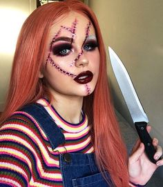 Hallowen Schminke, Chucky Makeup, Pelottava Halloween, Festival Make Up, Halloween Fest