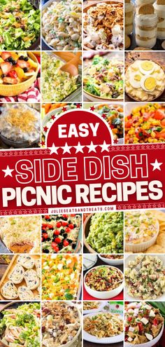 Side Dish Picnic Recipes Camping Side Dishes, Easy Cookout Side Dishes, Cold Side Dishes, Picnic Side Dishes, Party Side Dishes, Cookout Sides, Barbecue Sides