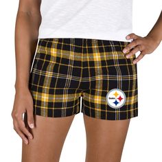 These super soft Ultimate Flannel Shorts are perfect for showing your Pittsburgh Steelers pride, no matter the time of day. These Concepts Sport shorts are great for waking up on game day ready to cheer on the Pittsburgh Steelers. They feature bold team graphics and colors that will look great when paired with a sweet Pittsburgh Steelers tee. Steelers Women, Flannel Shorts, Flex Fit Hats, Sports Shorts, Lounge Shorts, Team Apparel, Pittsburgh Steelers, Football Fans, Cotton Flannel