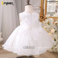 10% off now|Free shipping world-wide. Beaded Lace Ballgown Wedding Flower Girl Dress With Sash Big Bow Knot at GemGrace. Click to learn our pro custom-made service for wedding dress, formal dress. View #FlowerGirlDresses for more ideas. White Baby Dress, Ballgown Wedding, Wedding Flower Girl Dresses, Wedding Flower Girl, Bow Knot, Big Bow, Big Bows, Flower Girl Dress, Dresses Uk