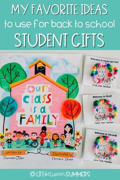 the back to school student gifts with text that reads, my favorite ideas to use for back to school students