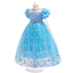 Children Girls Halloween Cosplay Frozen Princess Elsa Dress - PrettyKid Elsa Frozen Costume Kids, Elsa Frozen Toddler Costume, Princess Dresses Kids Elsa, Disney Princess Dresses For Kids Elsa, Frozen 2 Elsa Dress Pattern, Elsa Frozen 2 Dress Sewing Pattern, Princess Elsa Dress, Elsa Frozen 2022 Dress, Sleeveless Flower Girl Dresses