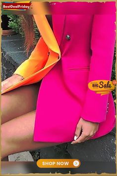 Colorblock Patchwork Long Sleeve Blazer Dress P7340828834 Multicolor Color Block Dresses For Workwear, Color Block Workwear Dress, Spring Workwear Dresses With Contrast Color, Color Block Dress For Work, Long Sleeve Blazers, Measurement Chart, Blazer Dress, Orange Color, Color Blocking