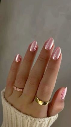 Pink Chrome, Simple Gel Nails, Dream Nails, Fire Nails