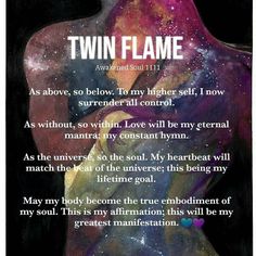 a poem written in the language of twin flame