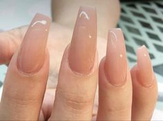 Shiny Nails Designs, Her Nails, French Nail Designs, Classy Acrylic Nails, Coffin Shape Nails, Super Nails, Coffin Nails Long, Ballerina Nails