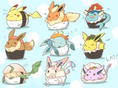 the pokemon cupcakes are all different shapes and sizes