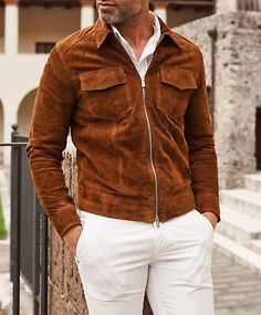 Trendy Fashion Zip Suede Handmade Genuine Brown Motorcycle Leather Jacket Biker Lambskin Men's, Jackets Brown Motorcycle, Leather Jacket Biker, Motorcycle Leather Jacket, Men's Jackets, Motorcycle Leather, Leather Skin, Leather Motorcycle Jacket, Clothing Styles, Nice Leather