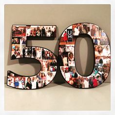 the number fifty five is made up of photos