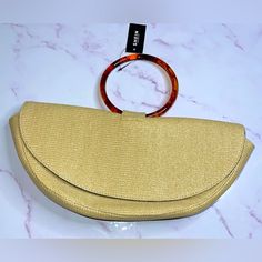 Brand New Never Used Summer Beach Beige Raffia Weave Basket Half Moon Purse Tortoise Handle Shein New Condition Shein Bags, Raffia Purse, Moon Purse, Moon Color, Weave Basket, Cell Phone Holster, Soft Cooler, Phone Holster, Walker Boots