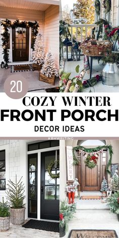 cozy winter front porch decor ideas