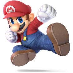 an image of mario running in the air