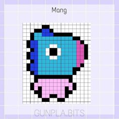 an image of a pixel art with the word mong on it's side