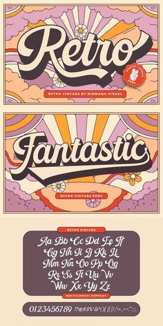 an advertisement for the retro fantastic festival in japan, with different font and numbers