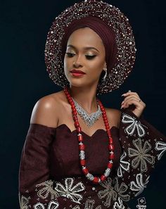 African Head Dress, Yoruba Bride, Nigerian Bride, Yoruba Wedding, African Bride