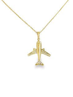 This exquisite 14k solid gold airplane necklace is perfect for aviation enthusiasts and frequent travelers. Crafted from high-quality gold, it features sparkling cubic zirconia details on the wings, adding a touch of elegance to any outfit. The delicate cable chain complements the pendant beautifully. Whether you're gifting it to a loved one or treating yourself, this piece is sure to be cherished. P R O D U C T ∙ M E A S U R E M E N T S * 100% 14k Solid Gold * Necklace Length: Adjustable from 17 to 18 inches * Necklace Width: 1mm * Chain Weight: 3.40 grams  Delivery:  * Ready to ship in 1 business day. * Delivers in 1 to 5 days depending on location and delivery option. * Returns are accepted within 7 days from the delivery date, at the customers cost. Gift Option: * We cherish the joy of Aviation Graduation, Airplane Necklace, Ballerina Necklace, Hand Painted Necklace, Italy Gift, Solid Gold Necklace, Necklace Length, Cable Chain, Women Girl