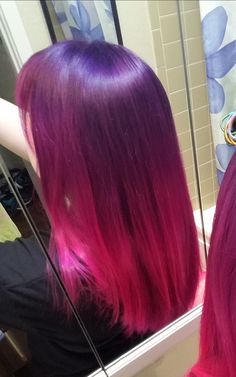 Unicorn Nail Art, Pink Purple Hair, Pink Ombre Hair, Purple Ombre Hair, Hair Stylies, Hair And Beauty, Hair Color And Cut