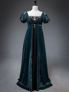 1800s Dresses, Gaun Abad Pertengahan, Regency Gown, Regency Era Fashion, 1800s Fashion, Regency Dress, Regency Fashion, Old Fashion Dresses