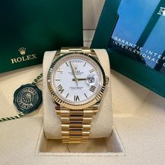 Rolex Day-Date 40 228238 Automatic 40mm White Yellow gold - Watch with original box and original papers - 3255 - 10ATM - Sapphire crystal - 2023 Rolex Day Date 40, New 2023, Rolex Day Date, Luxury Watches For Men, Sapphire Crystal, Rolex Watches, Luxury Watches, Gold Watch, Yellow White