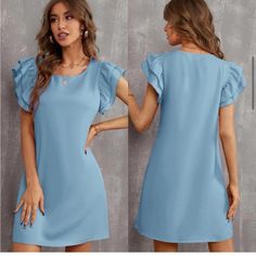 Ruffle Frill Layered Short Sleeve Tunic Dress Business Casual Cocktail. This Listing Is For The 1st Picture. Other Colors Are Listed Separately. Ships In 6-10 Days~All Purchases Shipped With A Special Gift 100% Polyester Size Tags Are In Letters Xs-(2) S-(4) M-(6) L-(8/10) Do You Love? Anthro Festival Preppy Casual Mumu Revolve Spell Reformation Puff Popular Swim Contemporary Layering Free People Cami Dress Top Events Lulu Vacation Beach Contemporary Anniversary Boat Weekend Pool Swim Night Out. Butterfly Sleeve Mini Dress With Ruffle Hem, Chic Shift Dresses With Ruffles, Butterfly Sleeve Mini Dress With Ruffles, Casual Party Dress With Butterfly Sleeves, Short Sleeve Ruffled Shift Dress, Shift Dresses With Ruffles And Short Sleeves, Short Sleeve Shift Dress With Ruffles, Elegant Shift Mini Dress With Ruffles, Free People Cami