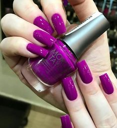 Magenta Nails, Classy Nails, Fancy Nails, Purple Nails, Long Acrylic Nails, Perfect Nails