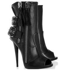 Womens Booties, Zipper Fashion, Womens Black Booties, High End Shoes, Buy Boots, Zippers Fashion, Booties Shoes, Chic Heels, Zipper Heels