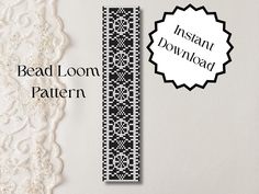 an image of a bookmark with the words instant loom pattern next to it