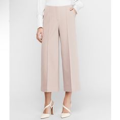 New With Tag Size: 2 Regular (2r) Color: Light Pink Measurements: Waist- 28” Hip- 36” Length- 36.5” Inseam- 26.5” Wide Leg Pantsuit For Business Casual In Spring, Wide-leg Pants For Office In Spring, Spring Wide-leg Office Pants, Spring Office Wide-leg Pants, Wide Leg Bottoms For Office Wear In Spring, Tailored Bottoms For Spring Workwear, Tailored Wide-leg Pants For Spring, Spring Office Wear Ankle-length Wide Leg Pants, Tailored Wide Leg Pants For Spring Office Wear