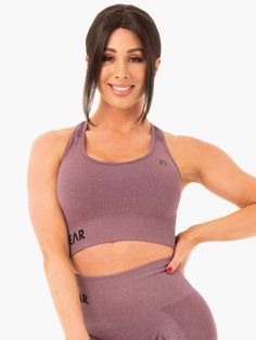 Seamless Staples Sports Bra - Purple Marl Bodybuilding Suits, Hiit Session, Red Sports Bra, Everyday Workout, Workout Essentials, Seamless Sports Bra, Back To Basics, Gym Training, Womens Activewear