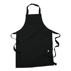 a black apron on a white background