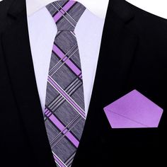 Elegance in Harmony: The Grey and Lavender Plaid Necktie In the realm of men's fashion, a necktie is more than just an accessory; it's an expression of style that speaks volumes about the wearer's taste and sensibilities. If you're drawn to patterns that effortlessly blend sophistication with a touch of creativity, allow us to introduce you to the Grey and Lavender Plaid Necktie. This exquisite accessory seamlessly combines the subtlety of grey with the elegance of lavender in a plaid pattern th Lavender Palette, Charcoal Gray Suit, Light Grey Suits, Refined Fashion, Misty Morning, Confident Style, Lavender Dresses, Cultural Events, White Shirt Dress