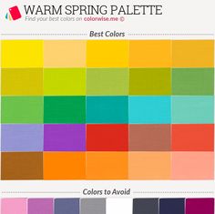 Spring Colours, Spring Color Palette, Seasonal Color Analysis