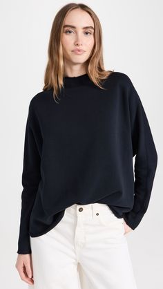 Fast Free Shipping & Free Returns on Frank & Eileen Effie Long Sleeve Funnel Neck Capelet at Shopbop. Shop new arrivals from Frank & Eileen at Shopbop.com British Royal Navy, Frank & Eileen, Designer Name, Pullover Sweater Women, Royal Navy, Italian Fabric, Clothing Labels, Funnel Neck, Amazon Women