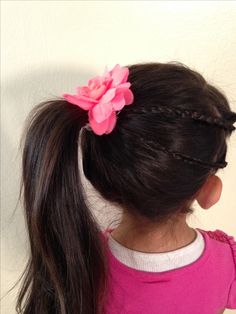 Two side braids into a ponytail. Side Braid, Girl Hairstyles, Braids, Hair Styles