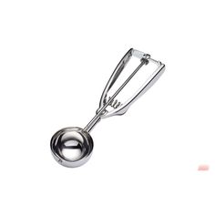 a metal utensil on a white background