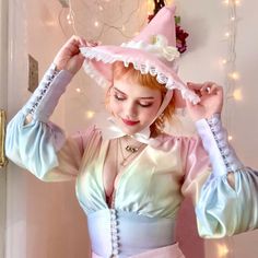 witch hats announcement ✨✨ tomorrow, friday december 4th, I will have 8 preorder slots for this hat design available on my website at 12 pm… Witch Aesthetic Outfit, Fairycore Fashion, Pink Witch, People Reference, Goth Princess, Pink Hats, Hat Aesthetic, December 4th, Beautiful Witch