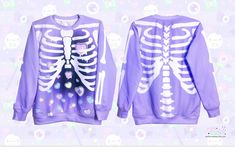 Purple Pastel Goth, Kawaii Skeleton, Purple Pastel, Pastel Goth Fashion, Yami Kawaii, Broken Hearts, Goth Outfits, Really Cute Outfits, Rib Cage