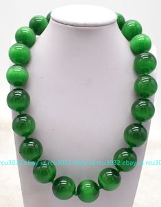 Product Description ·         Style: Necklace ·         Size: 20mm ·         Quantity:  1 Pcs ·         Length: 18 Inches ·         Color: Green                          ·         Clasp: -- ·         Condition: New If You Want To Buy More , Please Contact Us . Thanks ! &&&&: Sale The Items Does Not Include Box.   Payment Policy&Shipping Policy We accept PayPal Please pay within 24 hours If no payment or contact is made with in 7 days item will be relisted. Thank YouPlease make sure the "Ship To" Bulky Necklaces, Jean Art, Wooden Bead Jewelry, Eye Round, Gemstone Beaded Necklace, Green Opal, Necklace Size, The Ship, Bead Jewelry