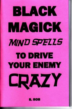 BLACK MAGICK MIND Spells to Drive your enemy cray book | Etsy Blood Magick, Spelling Online, Black Magic Love Spells, Witchcraft Spells For Beginners, Book Magic, Banishing Spell, Revenge Spells, Easy Love Spells, Spells For Beginners