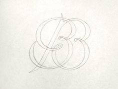 the letter b is made up of lines and curves in this monogramic font