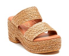 Beach by Matisse Ocean Ave Women s Platform Sandal Feel the Cali vibes in the Ocean Ave women s platform Sandal from Beach by Matisse. Featuring a woven jute upper that adds texture alongside the bold color, this Sandal has two wide bands with a faux leather lining for a secure fit. The footbed cushions every step while the platform and block heel add nice lift. Raffia upper Slip-On Dual band design Padded insole3 platform heel Beach Heels, Platform Block Heels, Espadrilles Platform, Woven Raffia, Platform Slides, Espadrille Sandals, Casual Sandals, Espadrilles Wedges, Platform Wedges