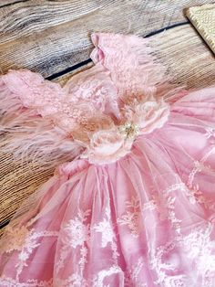 Adorable Baby Girl Roper, Lace Pink Outfit  Baby Girl Romper With Headband  Feather Baby Girl Romper With Headband Outfit With Headband, Outfit Baby Girl, Pink Romper, Baby Girl Outfit, Pink Rompers, Adorable Baby, Pink Outfit, Girl Clothes