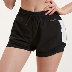 Elise Fitness Shorts. A comfortable fit with a fun look for workouts or just hanging out. Feel comfortable and look great. Detail: Side Pockets/Drawstring WaistWaist Type: HighMaterial: (94%) Polyester, (6%) Spandex Athleisure Bottoms With Functional Drawstring For Gym, Athleisure Gym Bottoms With Functional Drawstring, Athleisure Bottoms With Drawstring For Training, Breathable Summer Jogging Bottoms, Breathable Summer Running Bottoms, Stretch Bottoms With Drawstring For Training, Athleisure Training Bottoms With Drawstring, Stretch Drawstring Bottoms For Training, Sporty Stretch Activewear With Drawstring