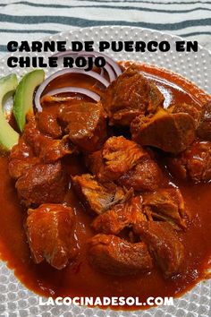 #carnedepuercoenchilerojo #guisadodepuercoensalsaroja #puerco #comidamexicana #mexicanfood Chile Rojo Pork, Chile Rojo Recipe, Guajillo Chile, Chicken Bowl Recipe, Mexican Salsa Recipes, Mexican Bread, 30 Min Meals, Fish Soup, Mexican Food Recipes Easy