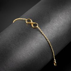 Beautiful Infinity Charm Gold Plated Chain Bracelet Cheap Women Fashion Jewelry Gold Infinity Bracelet, Delicate Gold Bracelet, Brass Polish, Eternity Bracelet, Linked Bracelet, Gold Bracelet Simple, Dainty Gold Bracelet, Feather Bracelet, Bracelets Design